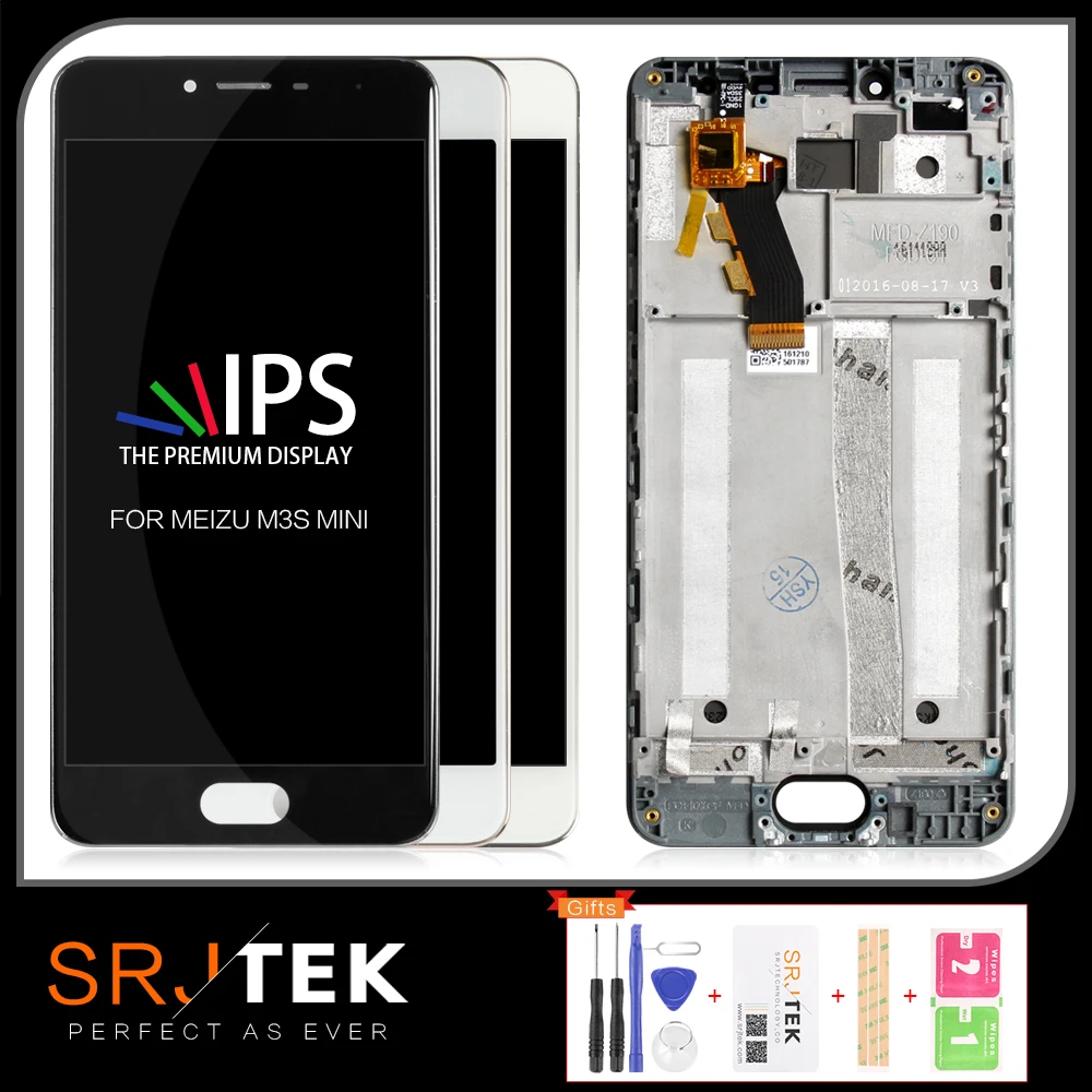 SRJTEK для MEIZU M3S Mini стеклянный ЖК-дисплей сенсорный экран матричный дигитайзер
