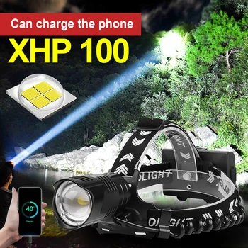 

Super XHP100 Led Headlamp 18650 rechargeable Headlight XHP90.2 Head Lamp Head Flashlight Torch Xhp70.2 Fishing Lamp Head Torch