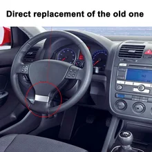 Накладка на руль автомобиля, хромированная эмблема, наклейка, внутреннее литье для VW Golf Jetta MK5 GTI Passat B6 Touran Eos