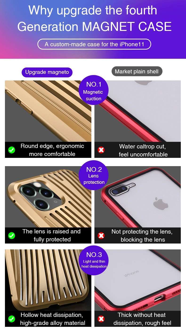 Роскошный Магнитный чехол для телефона для iPhone 11 11 Pro Max XS XR двусторонний стеклянный Магнитный чехол для iPhone 11 X XS Max 7 8 Plus