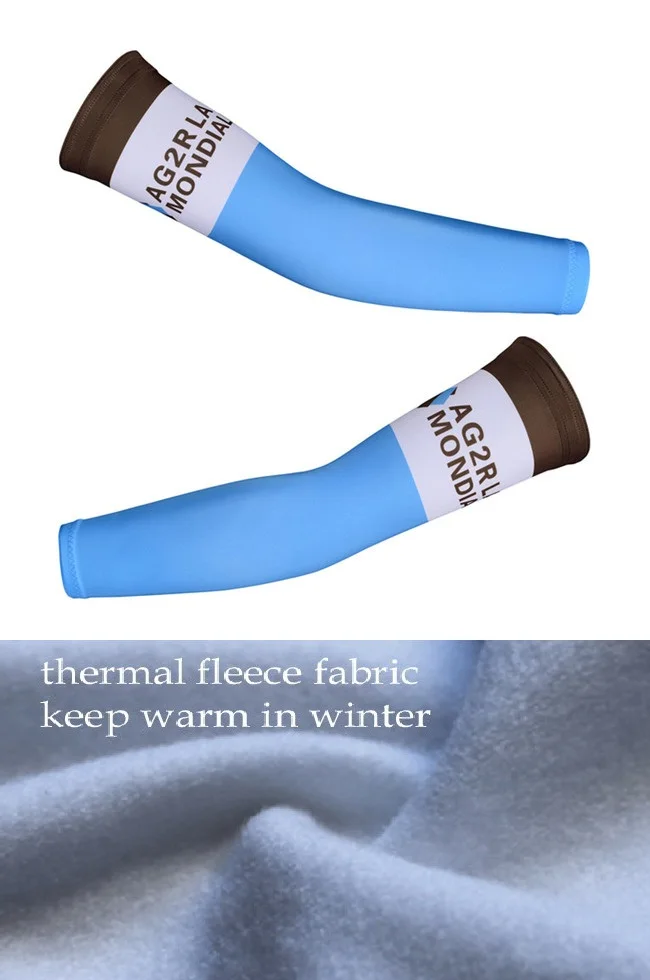 

Зимние флисовые термозащитные мужские велосипедные нарукавники 2020 AG2R командные нарукавники для спорта на открытом воздухе велосипедные нарукавники одна пара