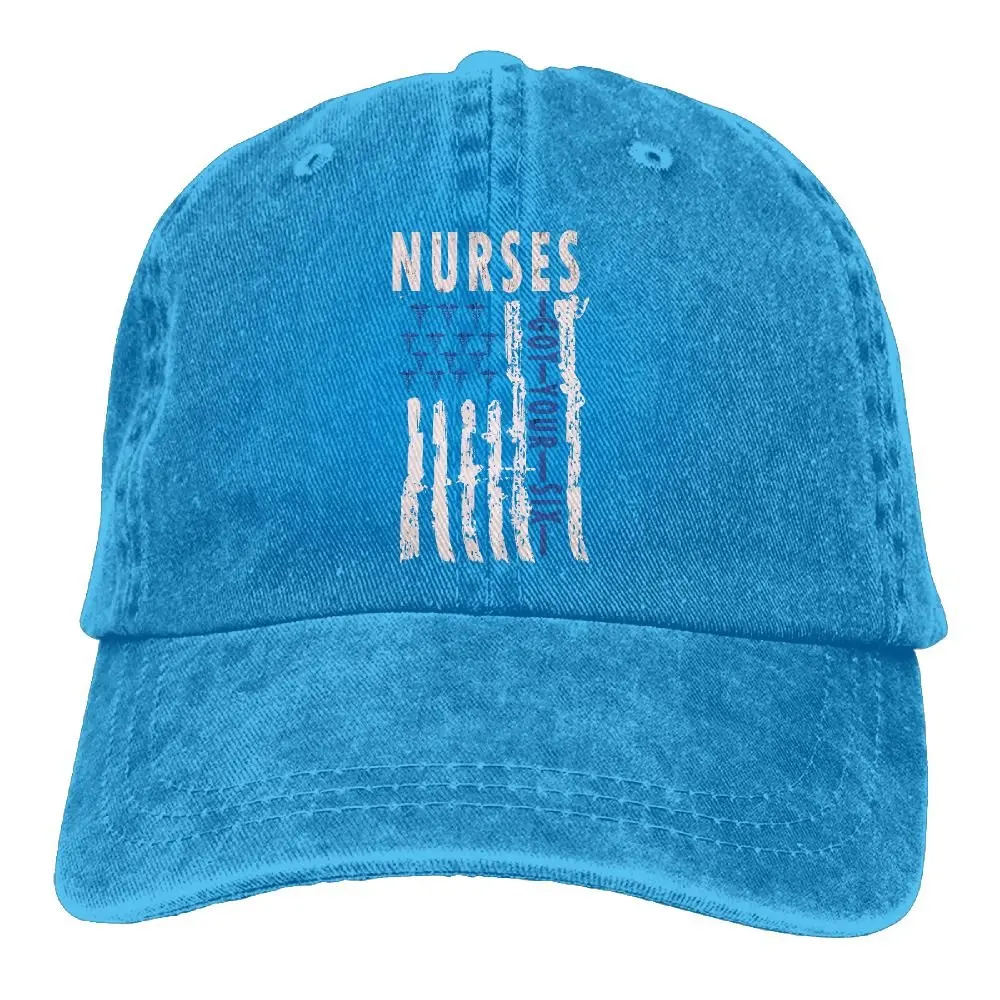 Американский флаг ретро RN Nurse винтажная Классическая унисекс бейсболка Регулируемая вымытая окрашенная хлопковая шляпа королевский синий