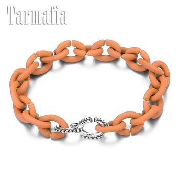 

Orange Charm Hard Rubber X Bracelets Handmade women Accessories Jewellery Fashion Bracelets