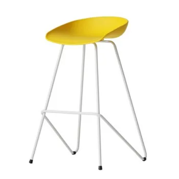 

Nordic Bar Chair Fashion Creative Front Desk Back Bar Chair Modern Simple Iron Artist High-footed Stool