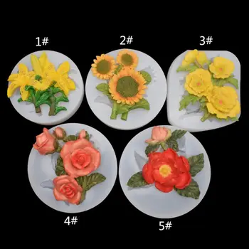

3D Rose Flower Sunflower Silicone Cake Mold Fondant Chocolate Sugarcraft Decor