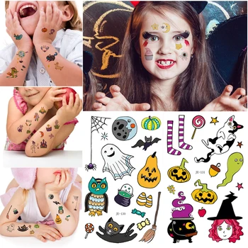 

1Pc Eco-friendly Halloween Kids Tattoo Sticker Cartoon Stickers Body Art Waterproof Temporary Tattoo for Kids