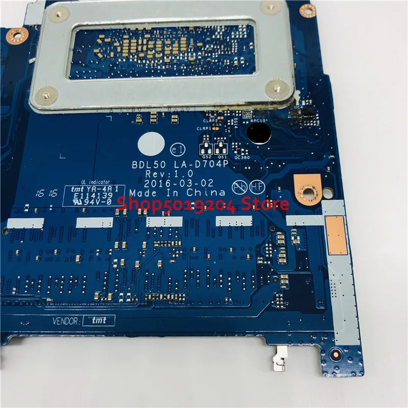 New  For HP 15-AY Laptop Motherboard BDL50 LA-D704P SR2EY i5-6200U CPU 854937-601 854937-001 854937-501 