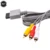 1.8 м 3 RCA Кабель для Nintendo Wii контроллер Консоли Аудио Видео AV Кабель Композитный 480p Позолоченный 3RCA для will Кабель шнур