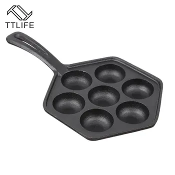 

New Cast Iron Stuffed Nonstick Stuffed Pancake Pan House Cast Iron Frying Pan for Various Spherical Food Cookware Kitchen Tools