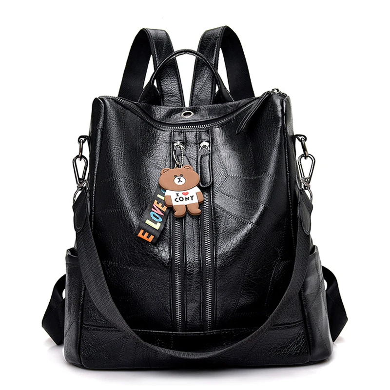 CESHA Luxury Designer Backpack Women Durable PU Leather Women Backpack Pretty Style Girls Schoolbag Women's Bag Daypack Backpack