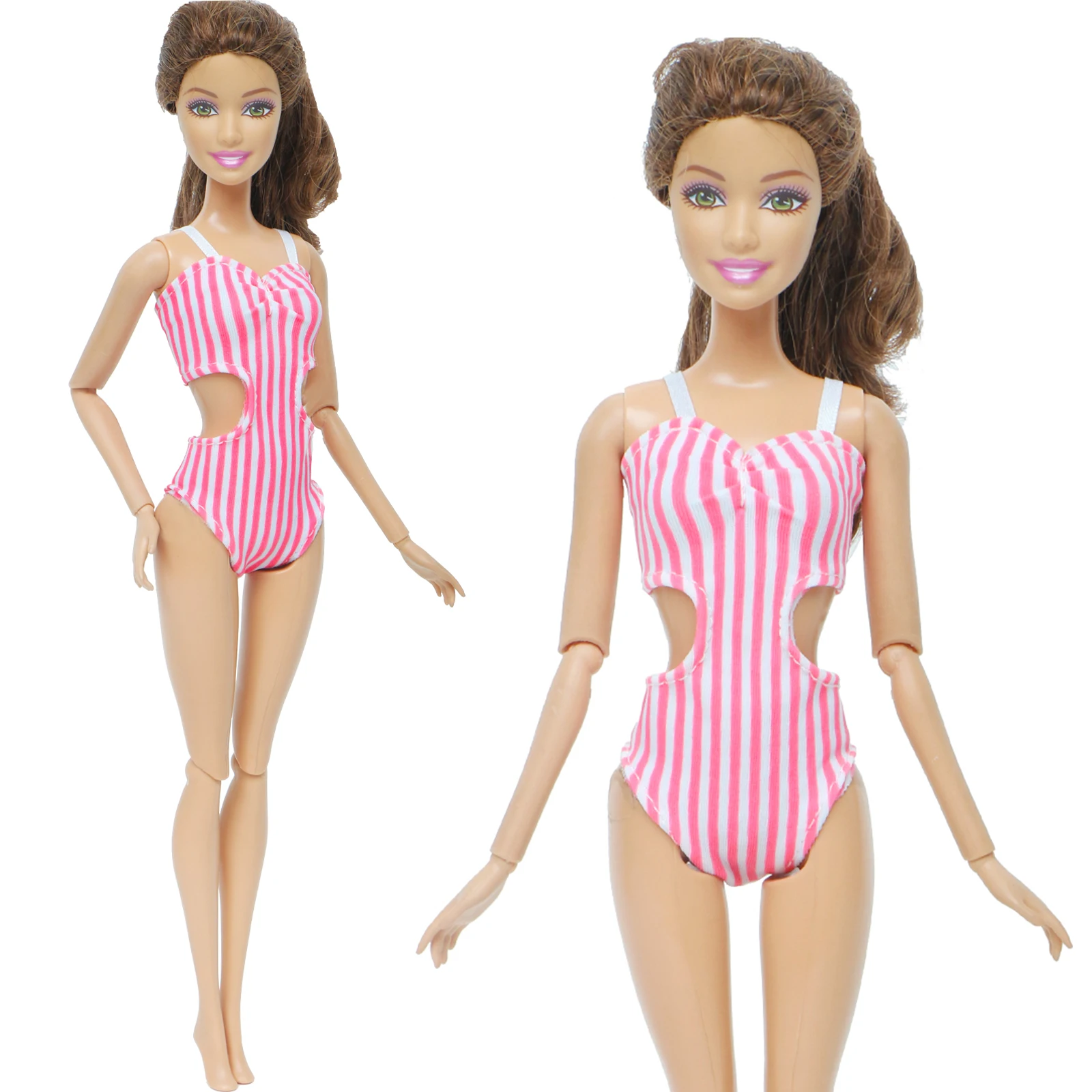 barbie striped one piece swimsuit