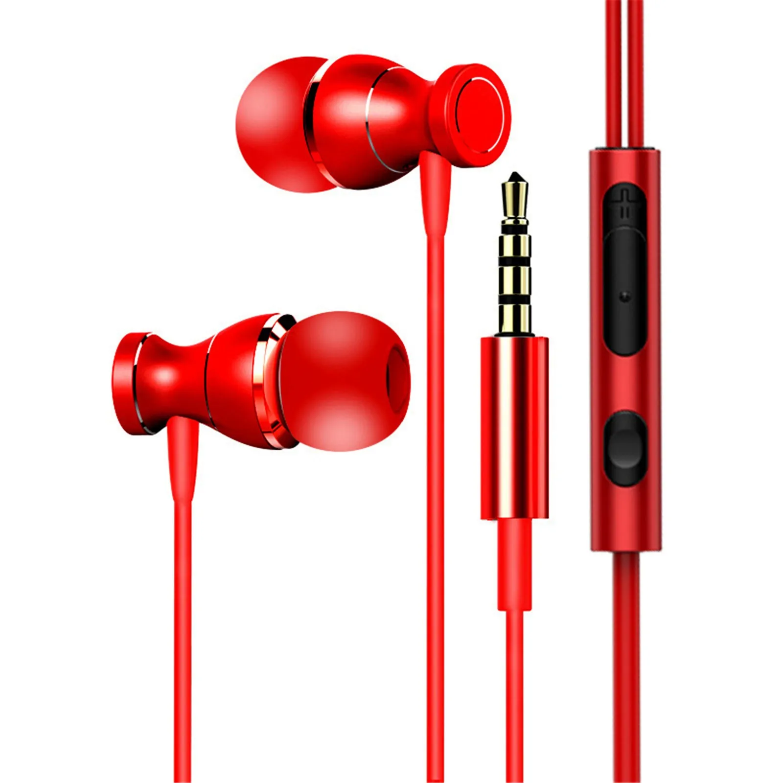 Universal Earphones Wired Headphones With Mic 3.5mm In-Ear Stereo Earbuds HiFi Music Sports Headset For iPone Samsung Xiaomi | Электроника