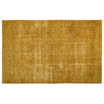 

Handmade Yellow Vintage Overdyed Turkish Area Rug 189x296 Cm-6'2''X9'9''