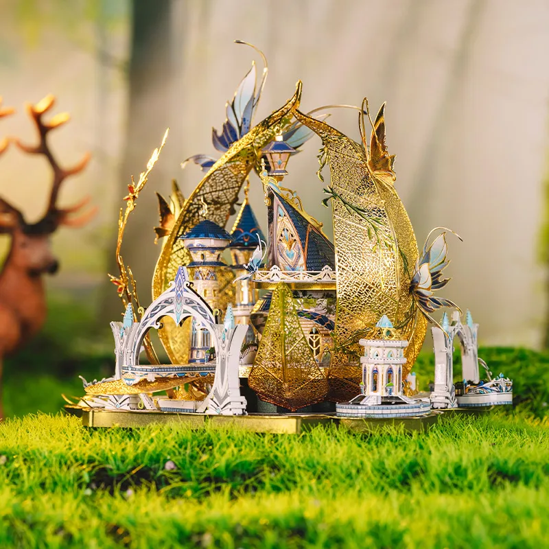 Art Model MU 3D Metal Puzzle Elf 's Castle building model DIY 3D Laser Cut Assemble Jigsaw Toys GIFT For children 3