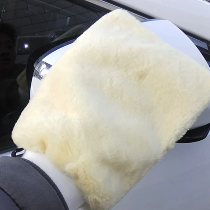 Двухсторонняя высокая имитация шерсти полировка автомобиля полировка Перчатки Чистка стирка автомобиля инструмент аксессуар для автомобиля