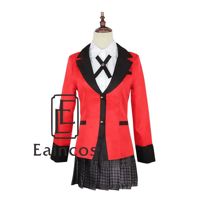 As the picture Аниме Kakegurui компульсивный игрок Yomoduki Руна костюм косплей костюм для Хэллоуина вечеринки - Цвет: As the picture