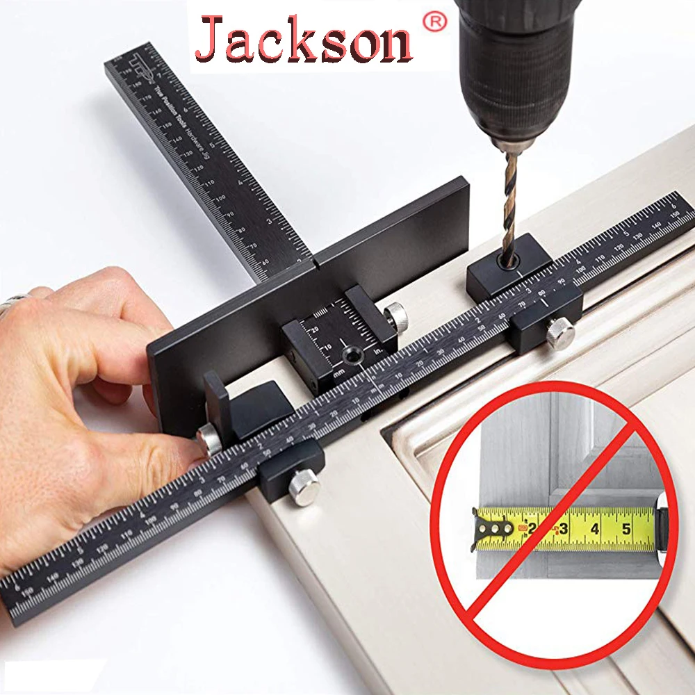 Woodworking Tools Cabinet Hardware Jig Tool Drill Template Guide