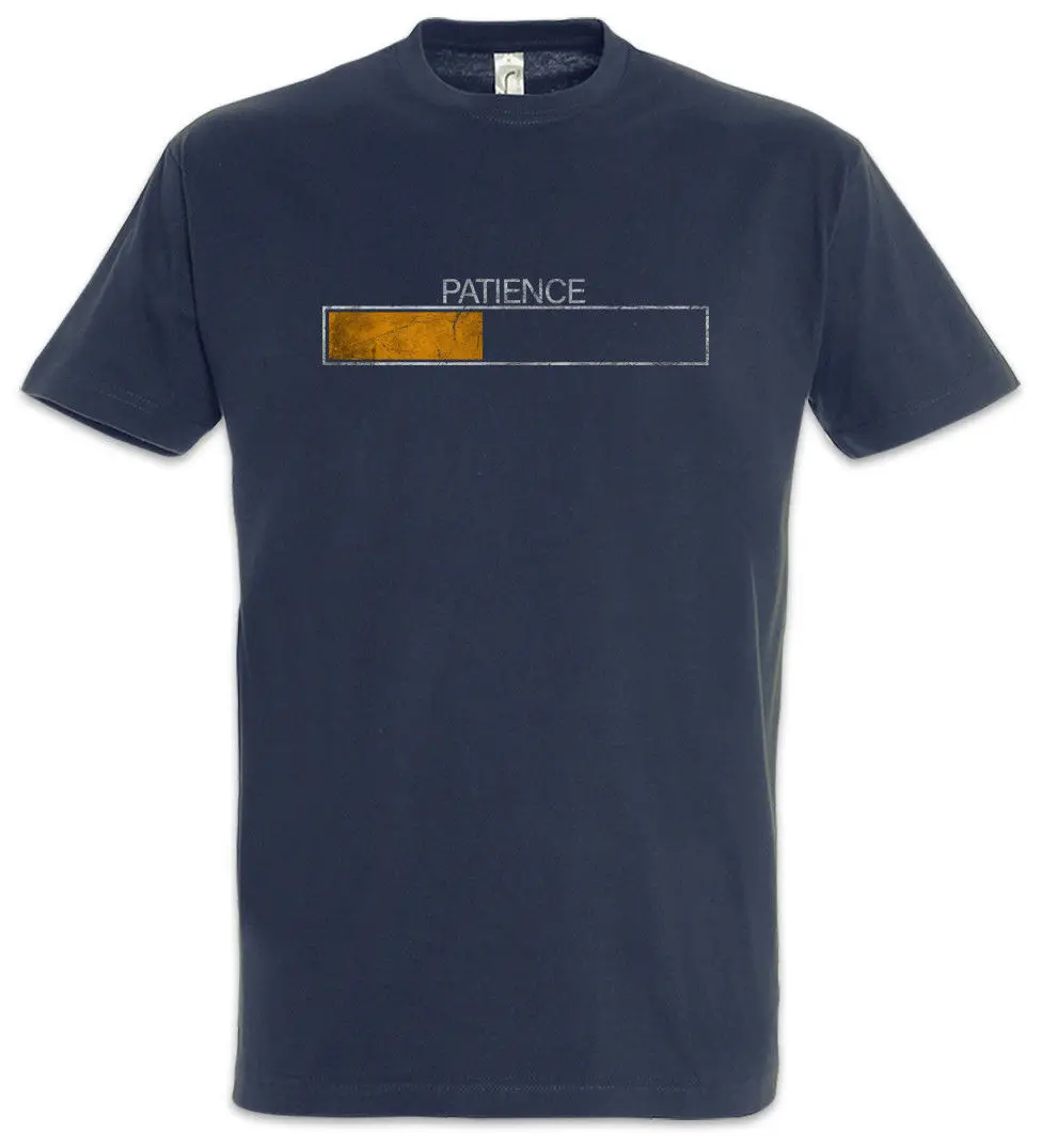 Patience T-Shirt Loading Bar Teacher Professor Computer Science Scientist Fun Normal Short Sleeve Cotton T Shirt |