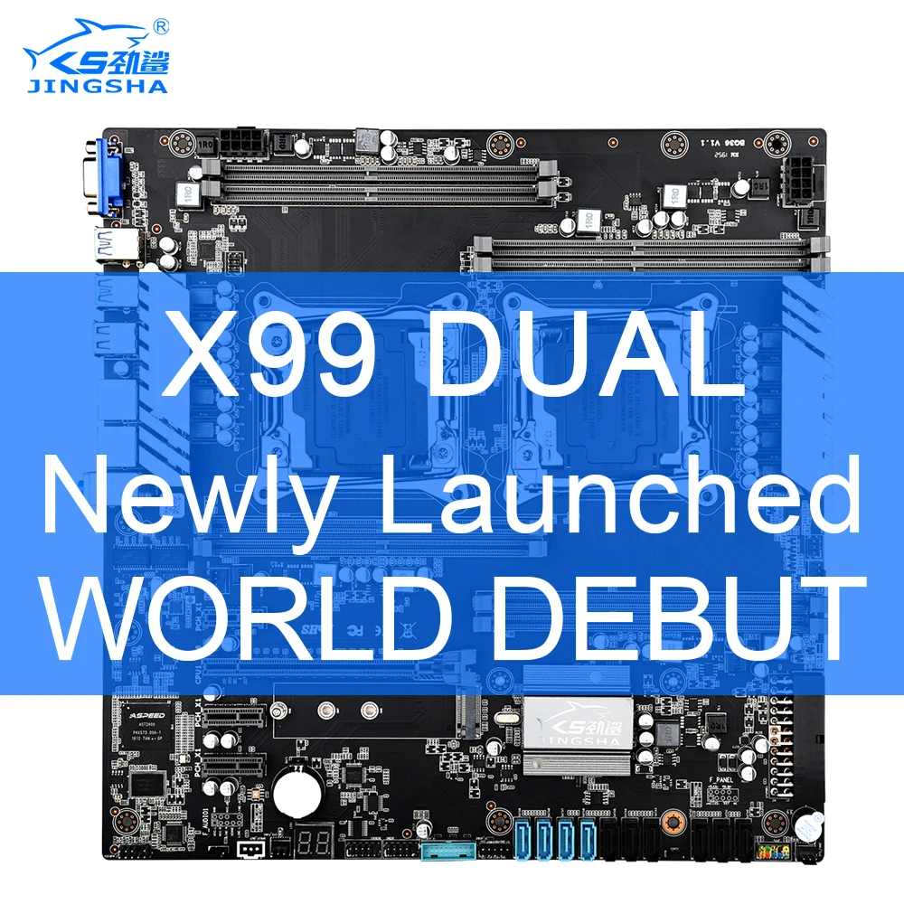 JINGSHA x99 материнская плата с двумя процессорами LGA 2011 3 XEON E5 2678V3 и 8*8 ГБ = 64 Гб DDR4 ECC REG