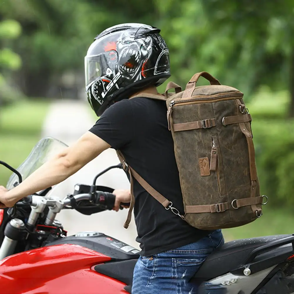 canvas motorcycle backpack