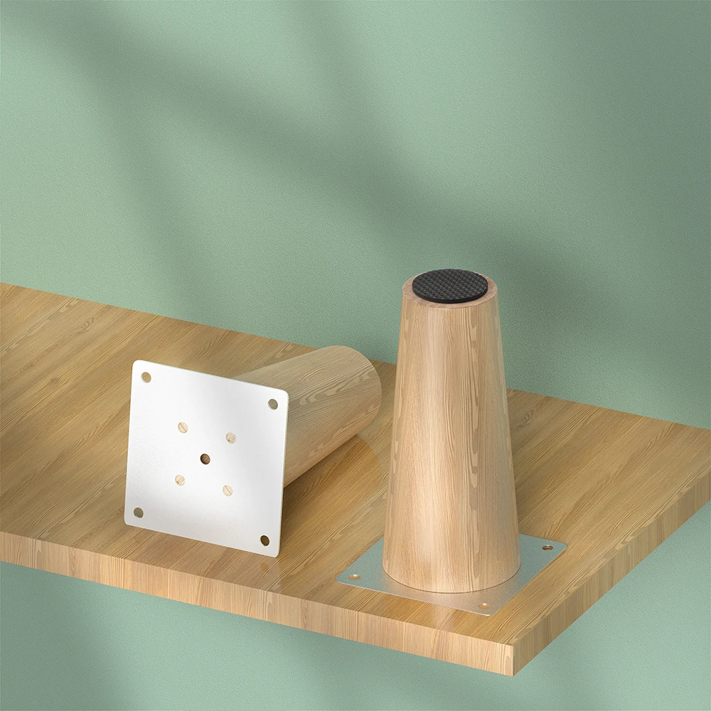 1pcs 6-25cm Solid Wooden Furniture feet Straight feet Sofa feet，for Furniture Wooden Legs Cabinets Coffee Table Legs ，with screw