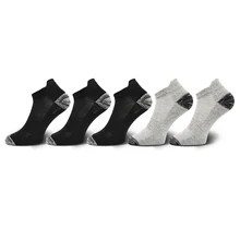  5 Pair-pack Mens Ankle Socks Athletic Running Sock Mesh Low Cut Sports Tab Socks for Men Big Size 38-48 