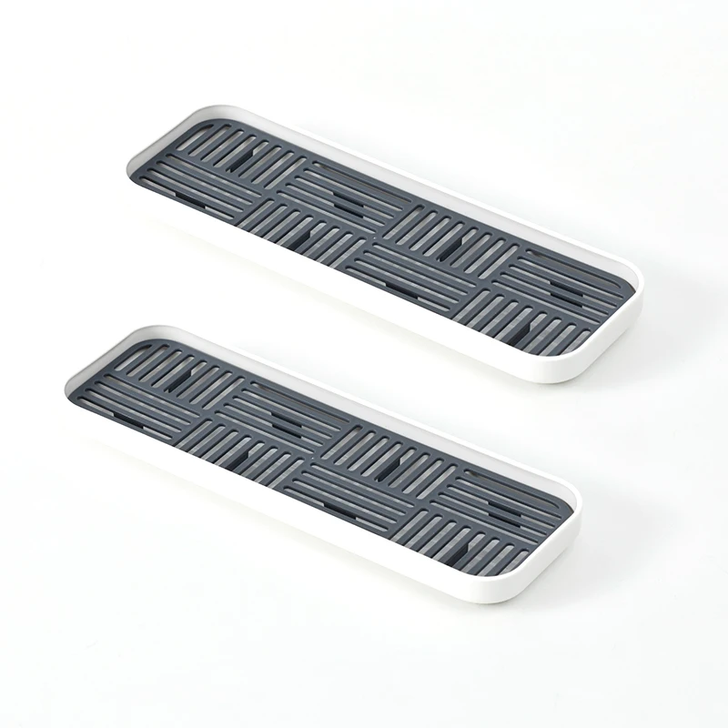 Gray S 2PCS BNBS кухонная сушилка для посуды, подставка для чашки, органайзер для кухни, принадлежности для хранения, принадлежности для слива, сервировка, хранение столовых приборов, чашки, поднос - Цвет: Gray S 2PCS