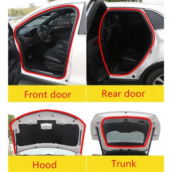 

Door 5M Car Hood Trunk Trim Strip Edge Moulding Rubber EPDM Black Universal Weatherstrip Useful Seal High Quality