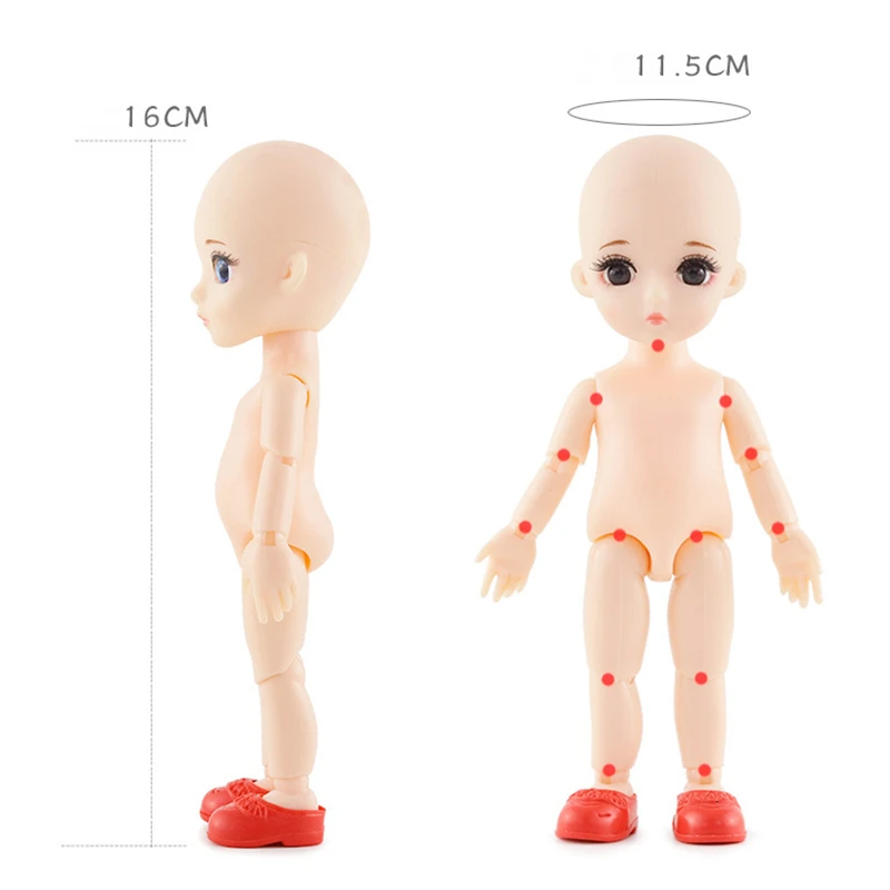 16 см мини-кукла 1/8 BJD куклы 13 раскладные игрушки Обнаженная девушка тело мода Bonecas DIY игрушки Enchantimal куклы для девочек подарок