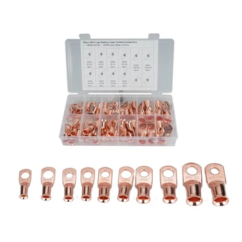 

50Pcs Round Circular Splicing Copper Terminal Wire Bare Cell Cable Connector Terminal