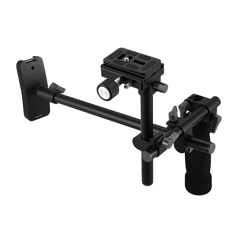 

ABKT-Dslr Handle Shoulder Support Rig Stabilizer Quick Release Plate 1/4 Inch Screw for Sony A7R A7Ii Camera Follow Focus