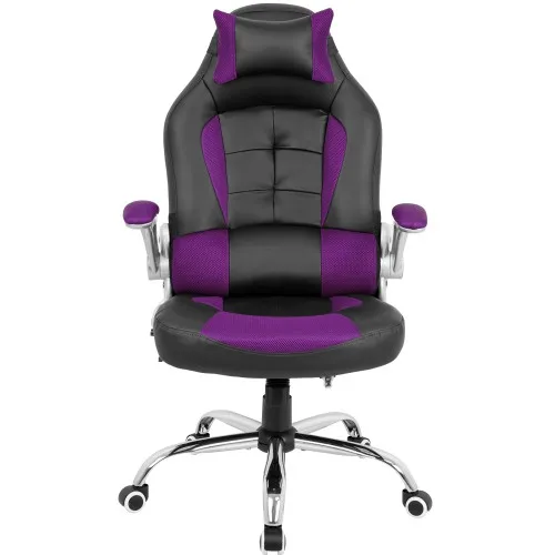 Purple Современное эргономичное офисное кресло с высокой спинкой, гоночный стиль, откидной компьютерный игровой стул, поворотное сиденье-игрушка для домашнего офиса - Цвет: Purple