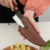 Damasco completo Tang-cuchillo de Boning de 5,5 pulgadas hecho a mano, cuchillo de Chef serbio forjado con envoltura de cuero, para acampar, carnicero, cocina ► Foto 3/6