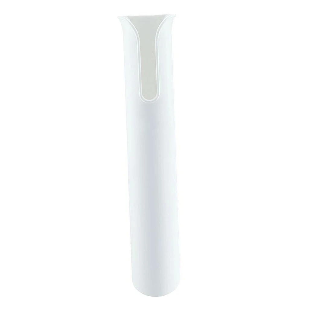 Plastic Fishing Rod Holder Boat Yacht Single Pole Tube Rack Stand Bracket White