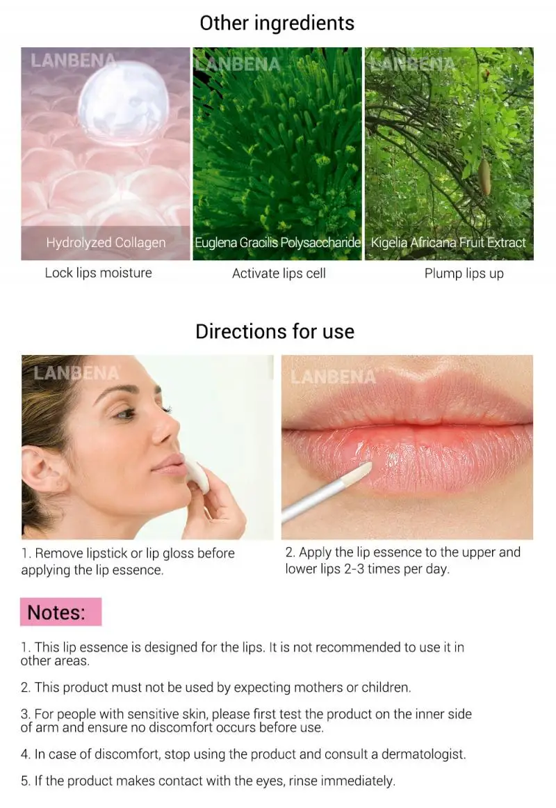 LANBENA Moisturizing Lips Care Blam Repairing Reduce Fine Lines Lip Mask Enhance Elasticity Resist Aging Lip Gloss Makeup TSLM1 LANBENA Moisturizing Lips Care Blam Repairing Reduce Fine Lines Lip Mask Enhance Elasticity Resist Aging Lip Gloss Makeup TSLM1