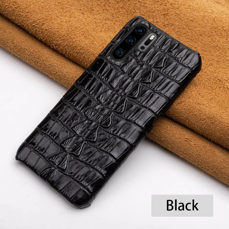 Black Tail Крокодильим хвостом, чехол для телефона для huawei P10 P20 P30 lite Y9 Y7 P Smart Коврики 10 20 Pro Чехол для Honor 7X 7A 8 8X9X10 20 lite - Цвет: Black Tail