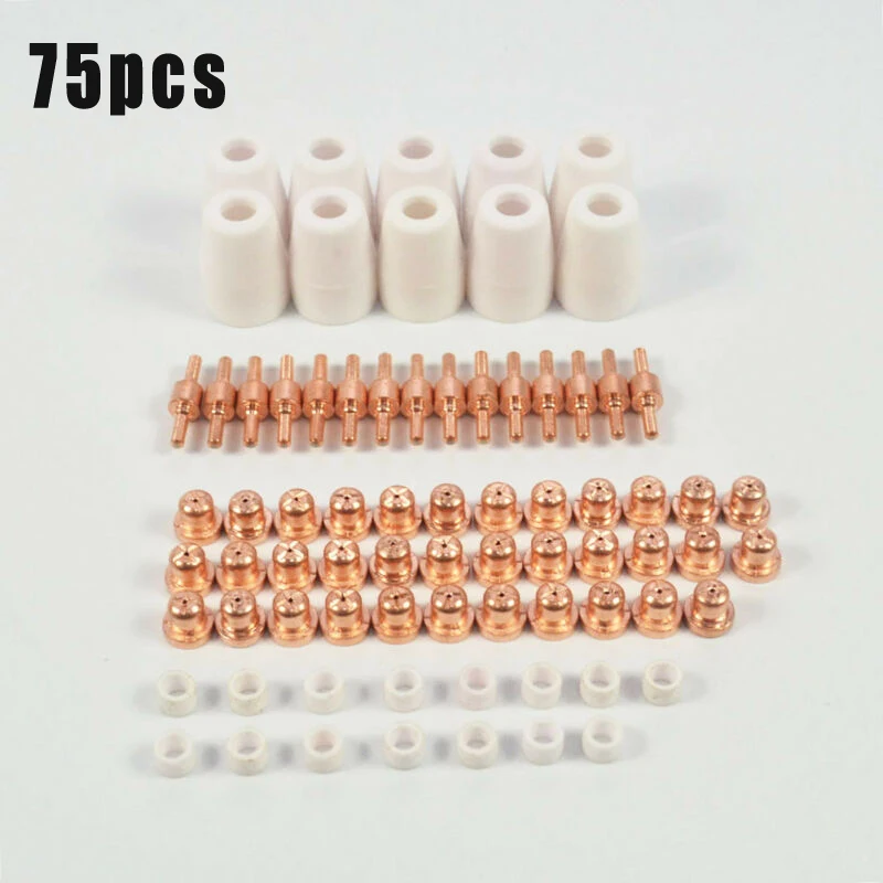 

Coppe Schermate 40/46/70/75/85pcs Set Air Plasma Cutter Consumables Kit For LT5000D CUT40 Tools 2020 New