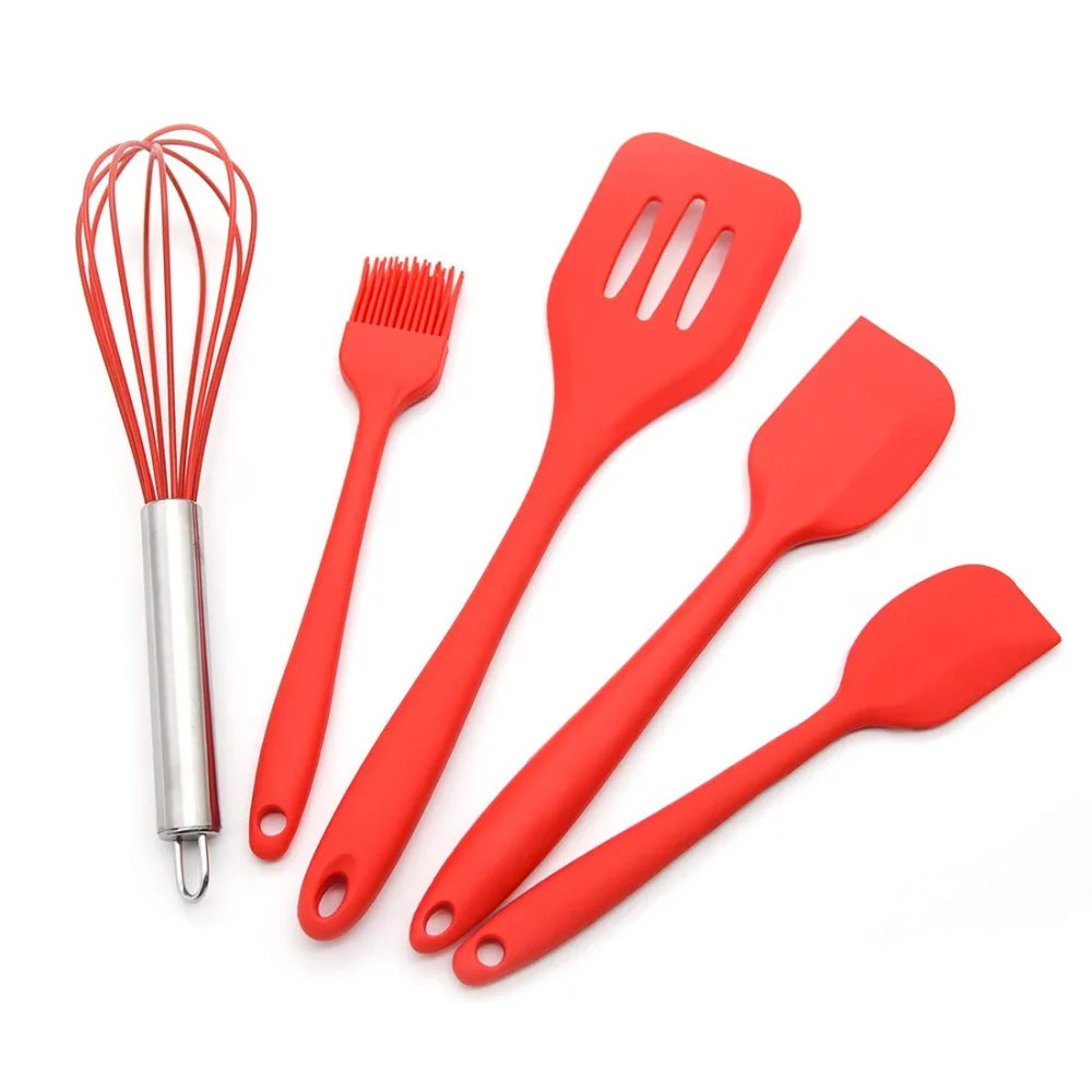

5pcs/set Silicone Cooking Utensil Set Spatula Kitchen Kitchenware