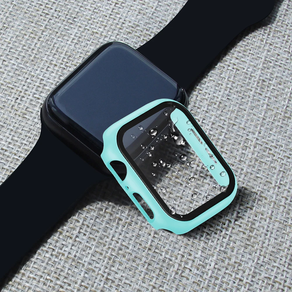UEBN для Apple Watch 40 44 мм серия 5 Защита экрана полное покрытие бампер для iWatch 5 Чехол 38 мм 42 мм анти-осенняя крышка