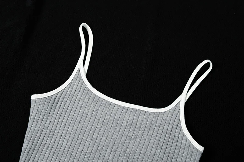Autumn Women Bodycon Sheath Dress Sexy Knitted Cotton Spaghetti Strap Sleeveless 2019 Casual Slim Midi Dress Black White Gray  (21)