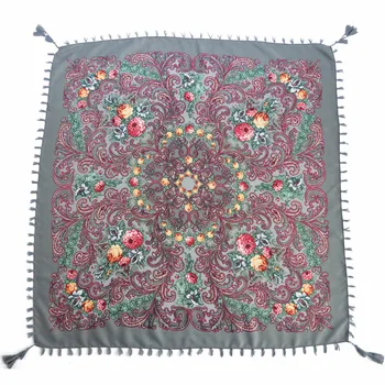 

Hot Sale Fringed Ladies Square Scarf Spring And Summer Hot Sale Ethnic Style Scarf Fashion Shawl Air Conditioning Scarf