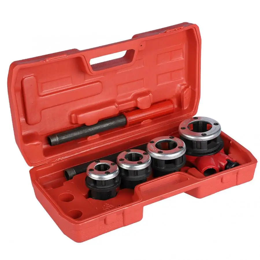 4 набора для нарезки труб 1/2 &quot3/4&quot 1 &quot1 1/4&quot Руководство водопроводчика Threader