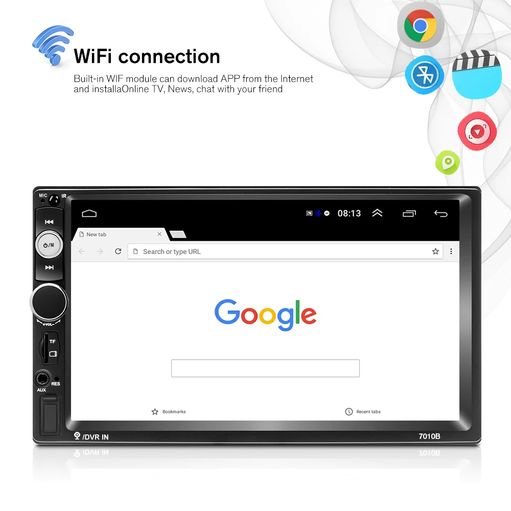 AMPrime2 Din Автомобильный мультимедийный плеер Android 2din gps навигация 7 ''сенсорный экран Авторадио Wifi Bluetooth MP5 ВИДЕО стерео радио
