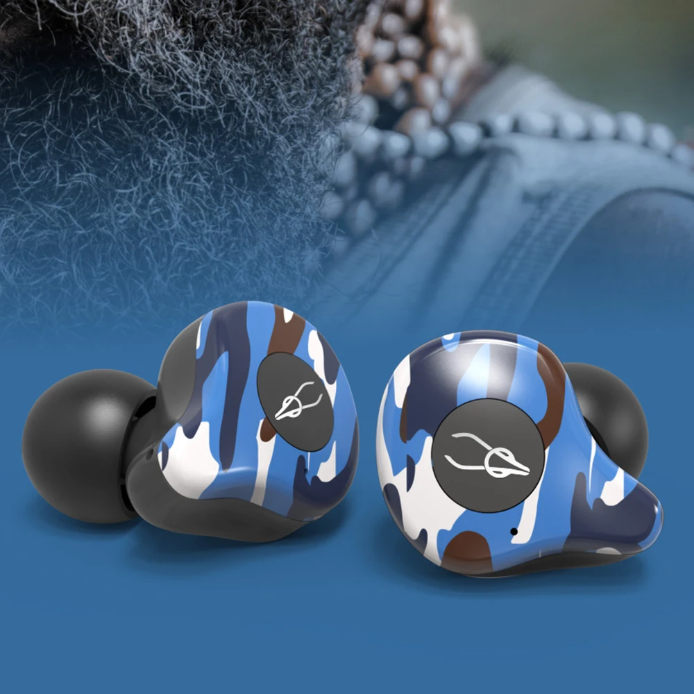 Sabbat E12 камуфляжные наушники Bluetooth 5,0 гарнитура бинауральные звонки, музыка Спортивная Беспроводная bluetooth-гарнитура с зарядным устройством