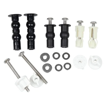 

1/4inch Nuts Toilet Seat Hinges Kit Bolts Screws Bottom Mount Multifunction Stainless Steel Easy Install Universal Hardware