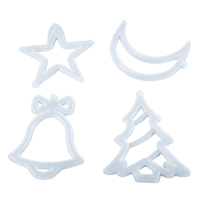 

Crystal Epoxy Resin Mold Christmas Listed Decor Pendant Casting Silicone Mould DIY Crafts Jewelry Making Tools