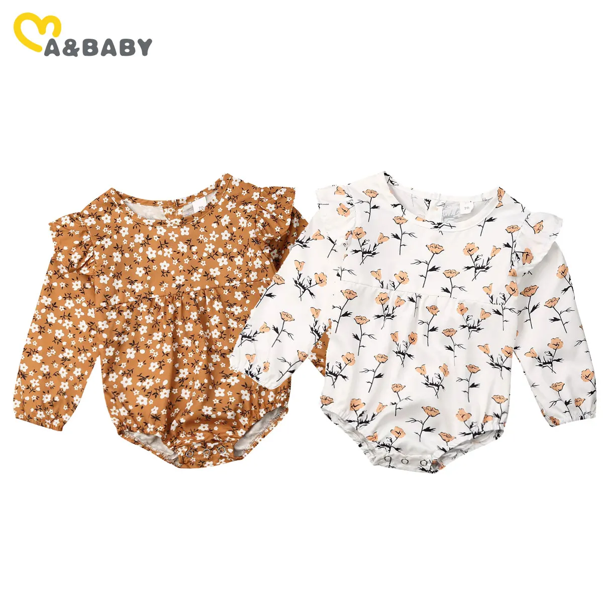 Ma &amp Baby/Осенний комбинезон для новорожденных девочек 0-24 месяцев с цветочным