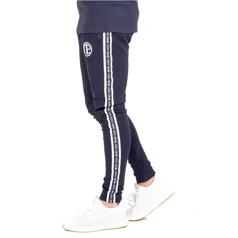 Navy blue One спортивные мужские спортивные штаны, повседневные эластичные хлопковые мужские штаны для фитнеса, тренировочные штаны, обтягивающие штаны, спортивные штаны, штаны для бега - Цвет: Navy blue