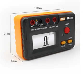 

digital earthing resistance tester 2000 earth lightning meter
