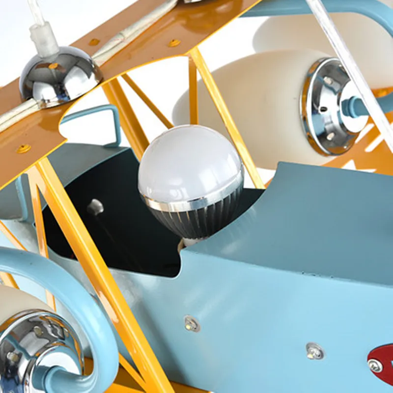 Super bright air plane droplight creative cartoon character boy bedroom of children room the lamps that shield an eye